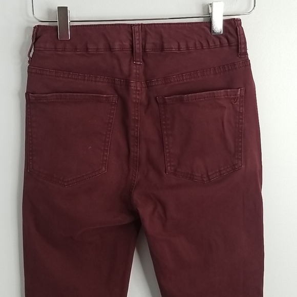 American Eagle High RISE burgundy jeggings jeans 2 - Picture 7 of 10